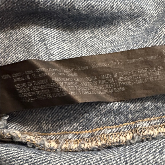 Zara Tilda Denim Long Sleeve Maxi Dress V Neck M - Picture 8 of 8